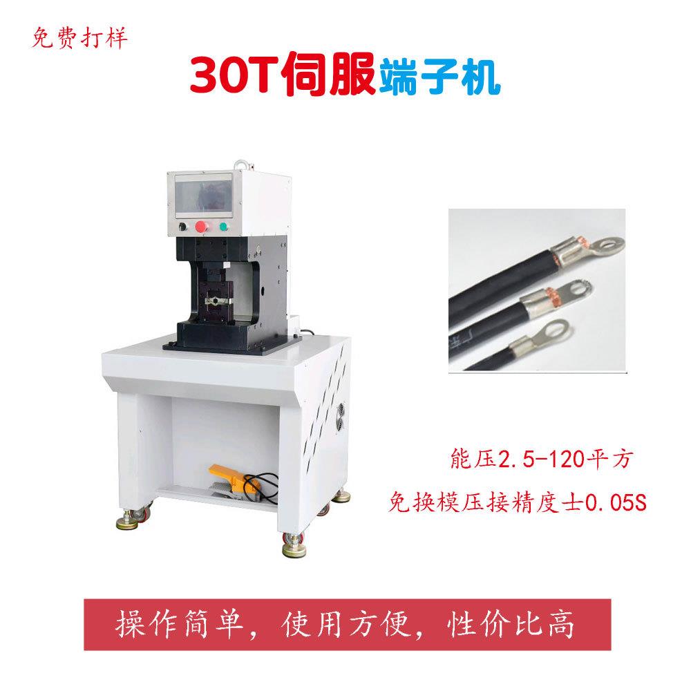 半自动数控伺服铜鼻子30T端子机粗线电缆压接机打端子压线机