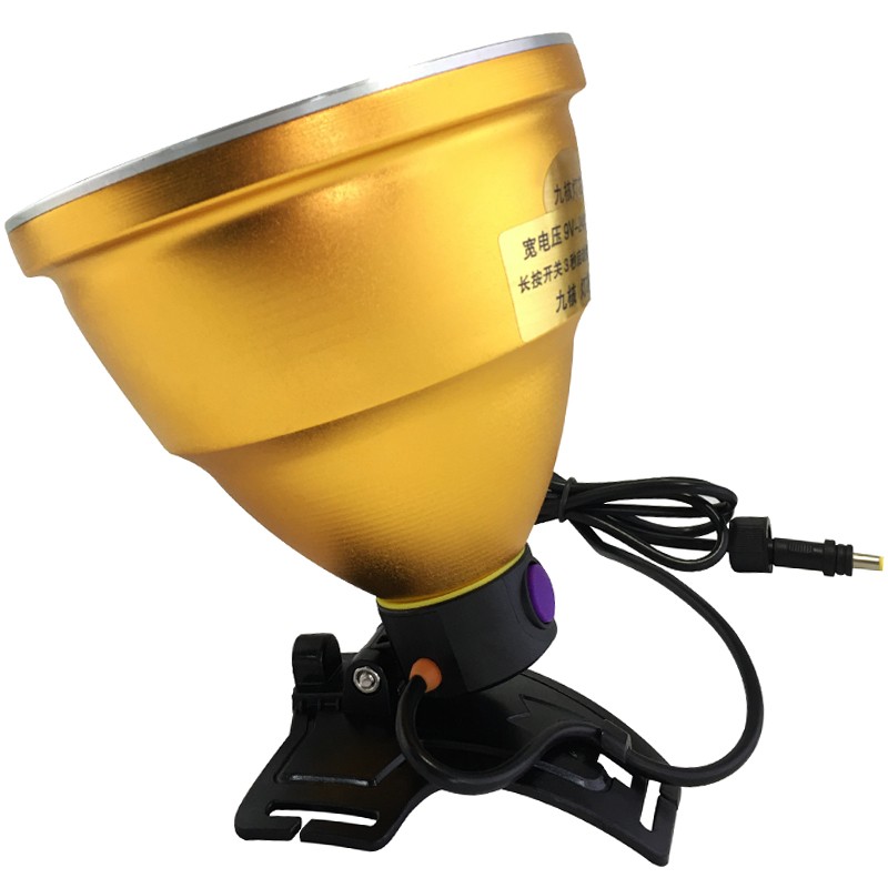 12v挥手感应头灯灯头强光充电超亮头戴式led4.2v8.7v9v-24v可外接