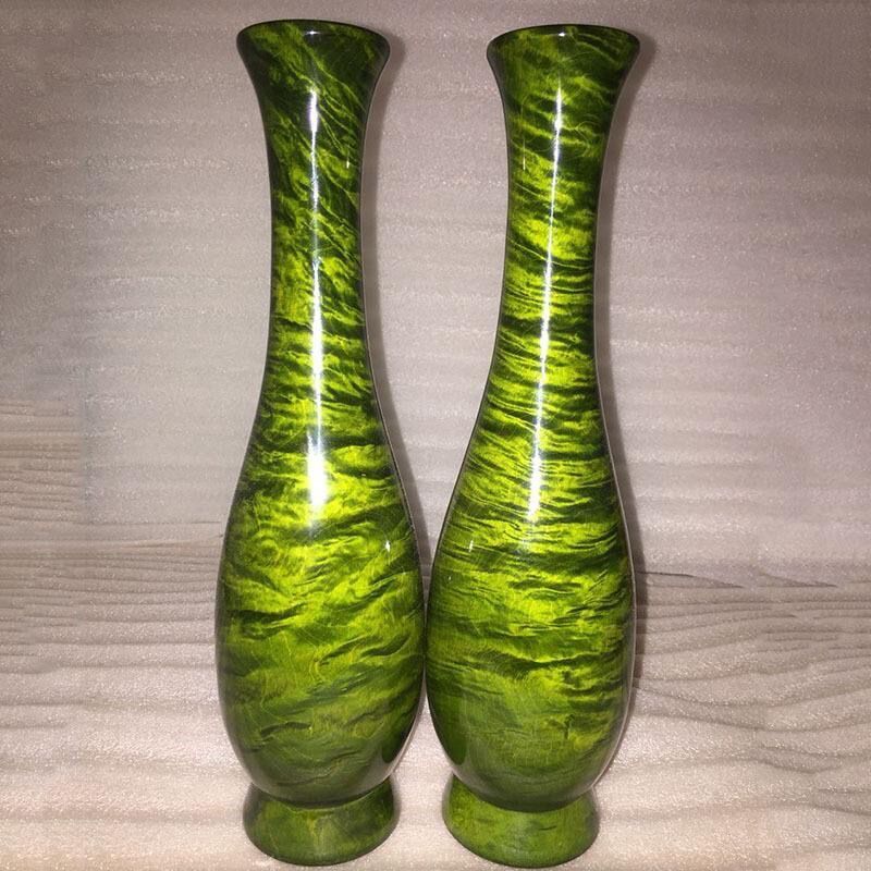 金丝楠木绿料花瓶乌木q阴沉木瓶子摆件插花空瓶绿植瓶手工木雕刻