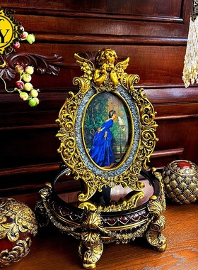 极繁手工 别墅奢华精致中古法式摆件美式欧式玄关桌面装饰品