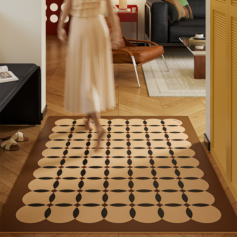 瓦西里中古包豪斯入户地垫2024新款门垫耐脏皮革地毯可擦免洗脚垫,居家布艺,入户地垫,淘宝优惠券,粉丝福利购,淘宝优惠卷