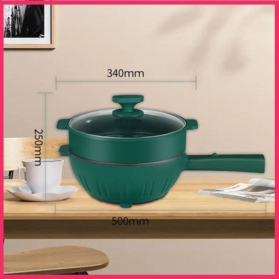 电炒锅大功率炒菜不粘煮锅蒸锅大容量家用宿舍插电多功能一体式锅