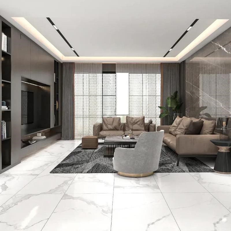 x1铺深灰色地通i体大p理石瓷砖0态020背景墙生石R60灰色客厅地砖