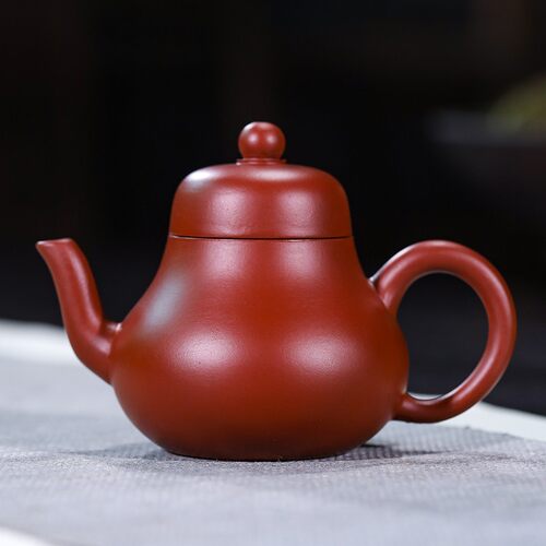宜兴原矿紫砂 手工茶具 大红袍M 思亭壶 胖思亭壶