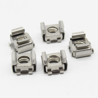 304不锈钢卡式螺母浮动螺帽笼式螺母 铁皮螺母 机柜螺母 M4M5M6M8