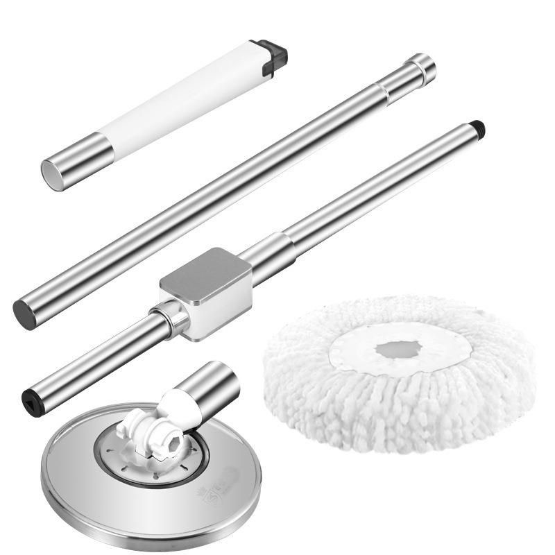 拖把懒人拖把 免洗拖把拖布家用旋转拖把 干湿两用不锈钢拖把套装