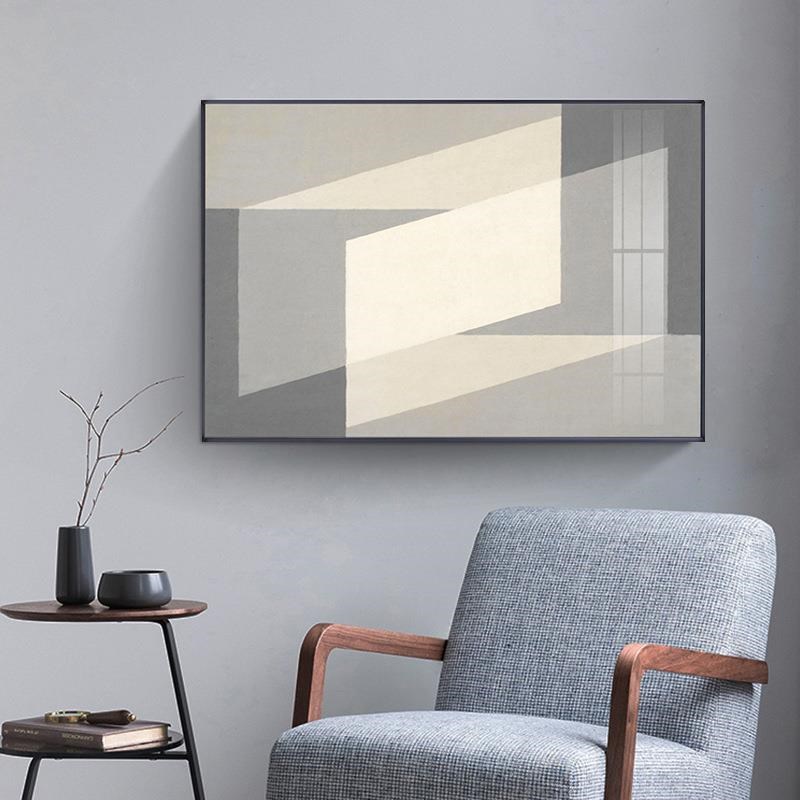 新品现代客厅装饰画线条色块个性挂画极简工业风书房墙壁画玄关挂图片