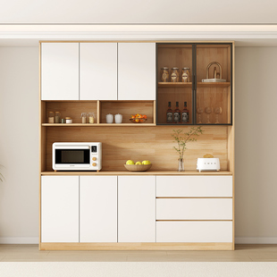 纯实木餐边柜一体靠墙全实木客A厅储物柜厨房多功能收纳柜酒柜定