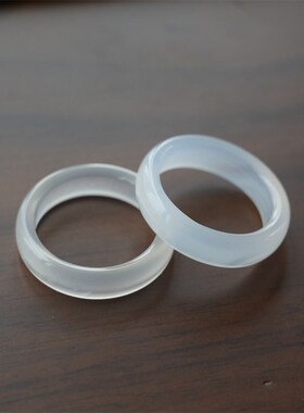 【顺手买一件g】大仙的串儿天然玉髓玛瑙戒指素圈指环百搭冰透中