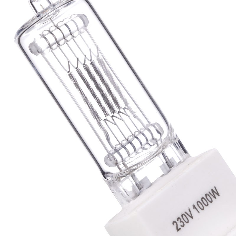 1000W影视聚光灯泡摄影棚灯泡新闻电影G22插脚卤钨泡暖色造型灯泡