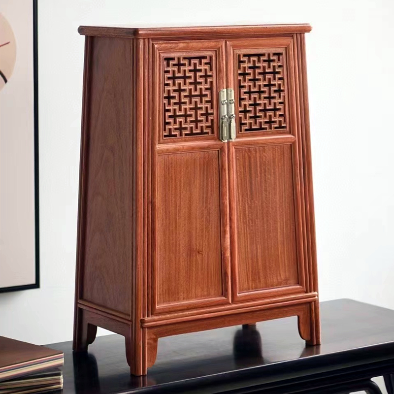 圆角柜小号桌面储物柜花梨木餐边柜中式书柜佛龛福建仙游红木家具
