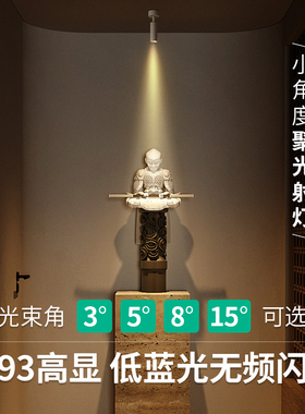 明装小射灯客厅吸顶背景墙照画可调小角度5w博物馆lVed迷你聚光灯