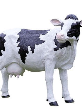 田园农场玻璃钢奶牛雕塑牧场黄牛草坪景区水牛仿真牛动物模型摆件