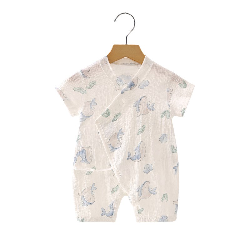 夏季婴儿连体衣宝宝爬服无骨款新生儿连体衣宝宝哈衣薄款婴儿