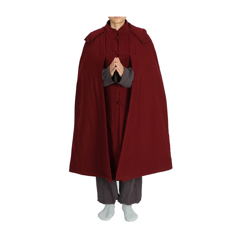 马甲斗冬季居士服女男打坐禅修僧服披肩斗篷和尚加厚保暖观音披风