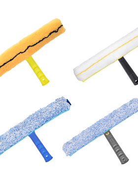 上水器毛头清洁工具擦玻璃刮35cm替换布白色加厚伸缩杆涂水器抹水