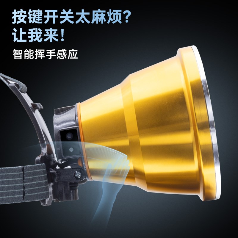 头灯强光充电超亮智能感应锂电21700大功率16核超长续航户外头灯