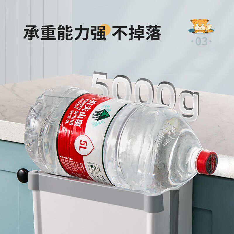 厨房垃圾桶折叠挂式家用橱柜门壁挂收纳桶拉圾筒厨余挂垃圾篮小号