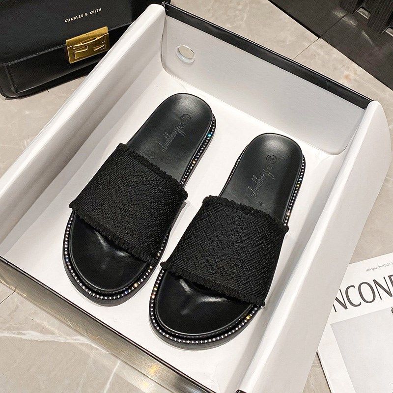 厚底凉拖鞋女夏季外穿时尚平底鞋拖防滑软底一字拖大码女鞋41一43,女鞋,一字拖,淘宝优惠券,粉丝福利购,淘宝优惠卷