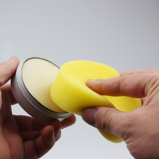 黄海绵块皮鞋清洁海绵汽车打蜡泡沫绵块皮具上油擦鞋油圆海绵