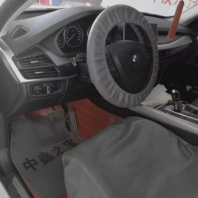 汽车维修保养水洗皮三件套防护座椅套汽修皮革四五件套翼子板护垫