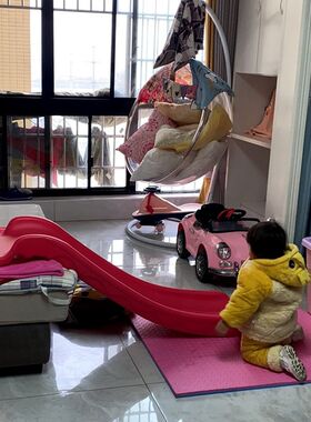 儿童室内多功能加厚滑滑梯宝宝床沿沙发滑梯小型家用厚滑道板玩具