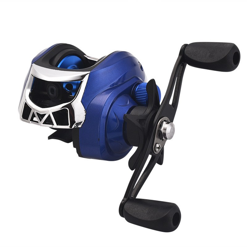 路亚轮防炸线金属黑红水滴轮路亚竿套装远投桥筏钓轮马口鱼轮