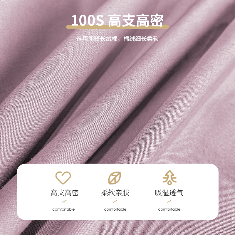 100s新疆长绒棉磨毛全棉床单单件纯棉被单三件套冬季保暖柔软亲肤