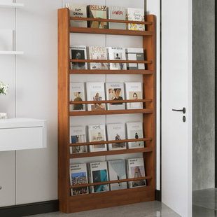 门后收纳柜卫生间窄缝超薄夹缝置物架子书房壁挂儿童书架陈列架竹