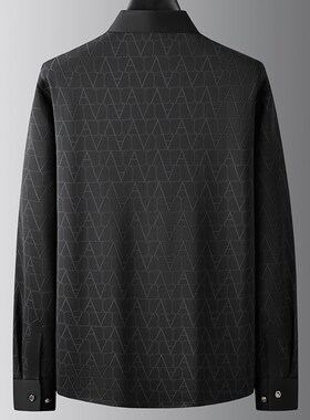 免烫加大码男士加厚加绒保暖长袖衬衣加肥特大宽松抗皱弹力男衬衫