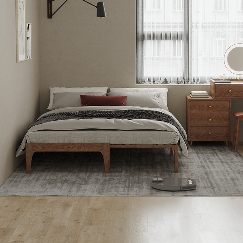 实木可伸缩单人床架子无床头小户型一米1宽80公分90cm抽拉沙发床