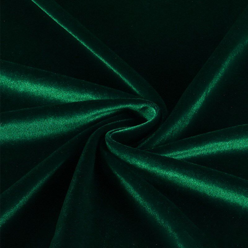 墨绿色丝绒韩国绒面料四面有弹力优质金丝绒高定舞台幕布桌布布料