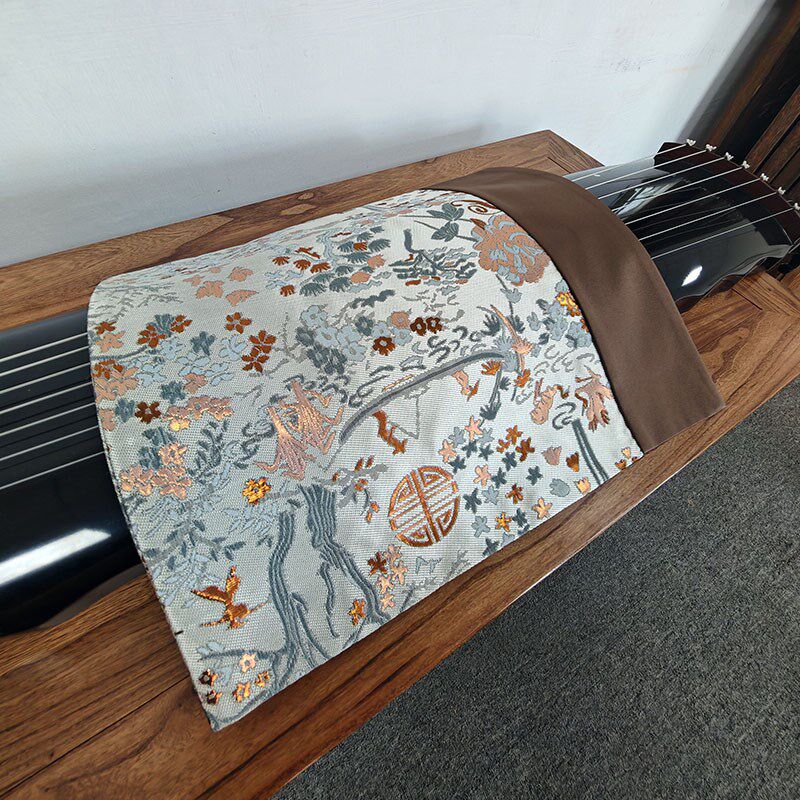 古琴盖布遮尘布遮灰布浮雕织锦五福临门双层加厚盖布好看美观