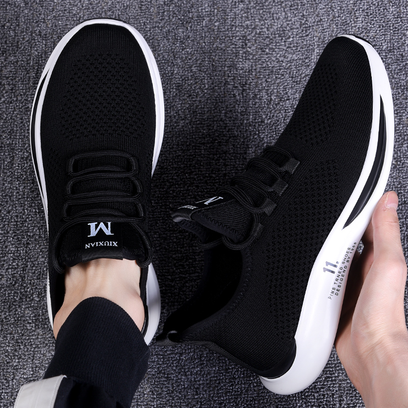 男鞋2021夏季新款透气防臭百搭休闲鞋潮流韩版薄款网面男士运动鞋