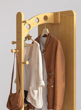 穿衣镜全身落21652试镜家用木卧室轻奢床头柜挂衣架一体实地旋转