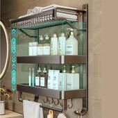 卫浴室生间置物架落地洗浴角移架动收纳免卫生间置物架一体打孔