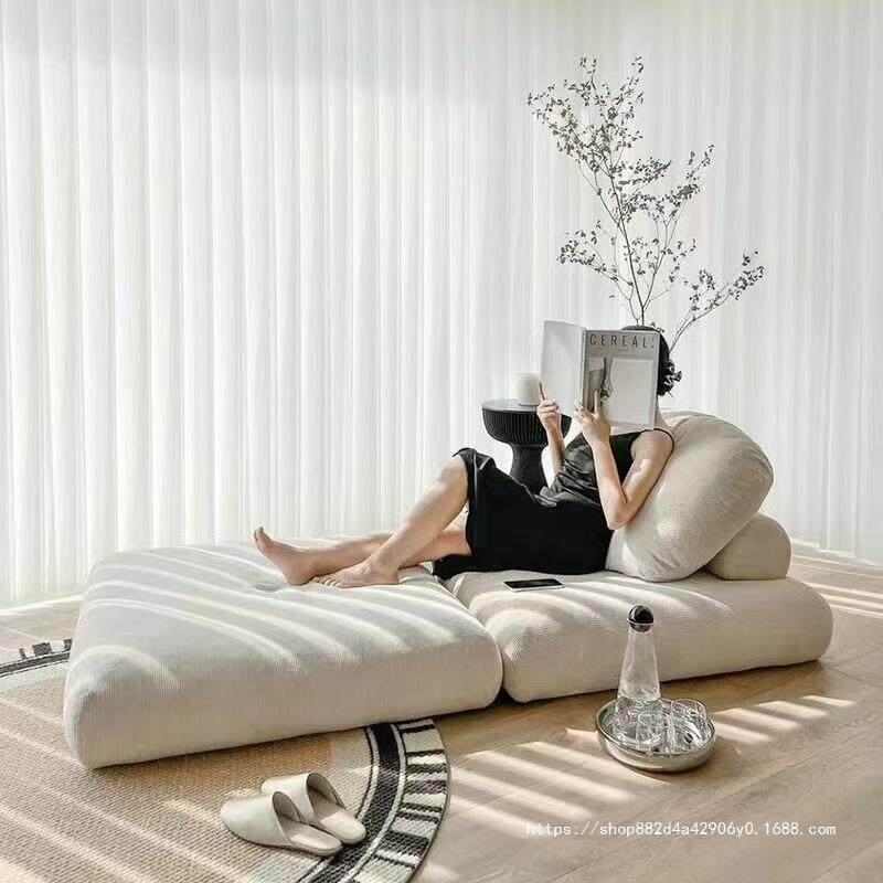 落地沙麻薯发沙发床小35221户洗型客厅折叠拆两用油豆奶腐块懒人