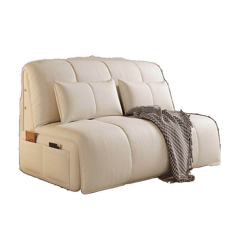 折奶油风智能动沙红发床DRV叠两用网款电多功能单双人