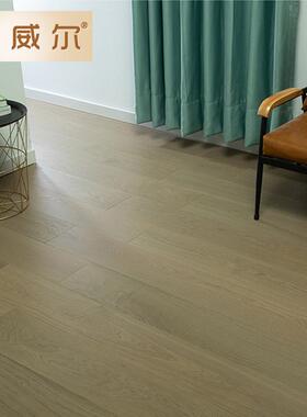 EN实木F级中古风板橡木黑胡桃纯三层地黑胡桃多层实木358大板厂