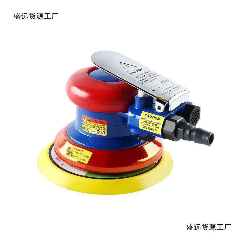 工业级125气动打磨机抛光机5寸砂纸机吸尘汽车打蜡除锈磨头垒德株