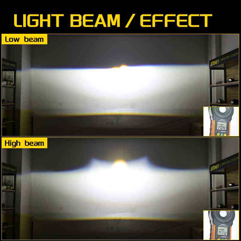 三为车灯3寸高亮D1S D1R D2S D2R LED双光透镜大灯56瓦车灯升级