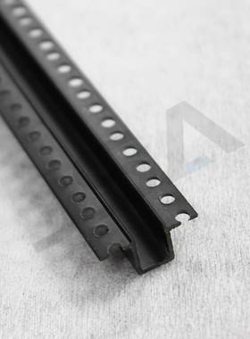 黑色几字条U型凹槽收口PVC阴阳角线吊顶工艺槽滴水线分隔条白色U