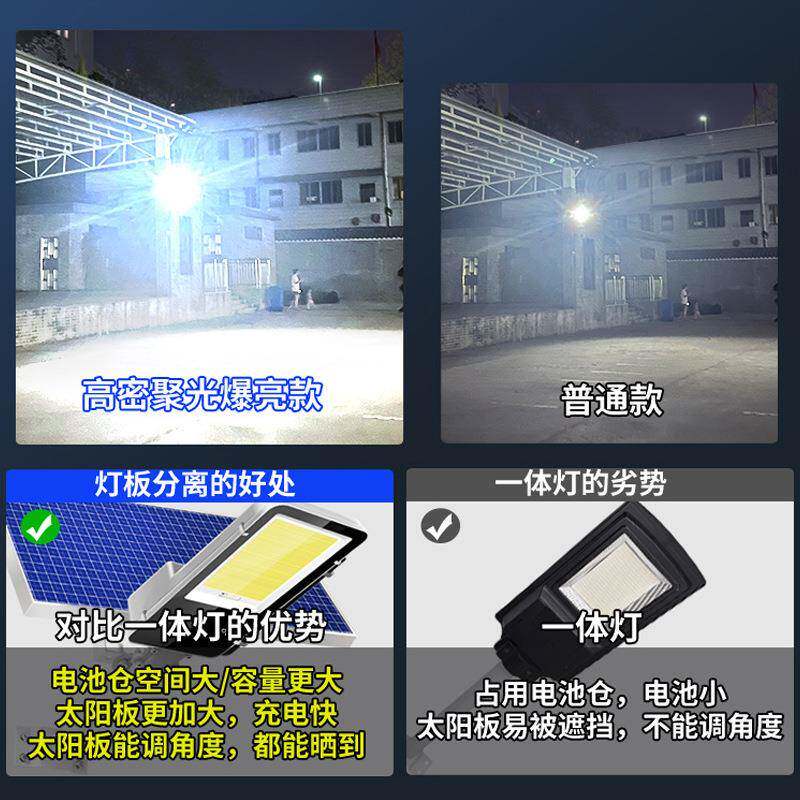 阳能户外路灯庭院灯新农857道村路照明l太ed灯家用门照口明感应灯