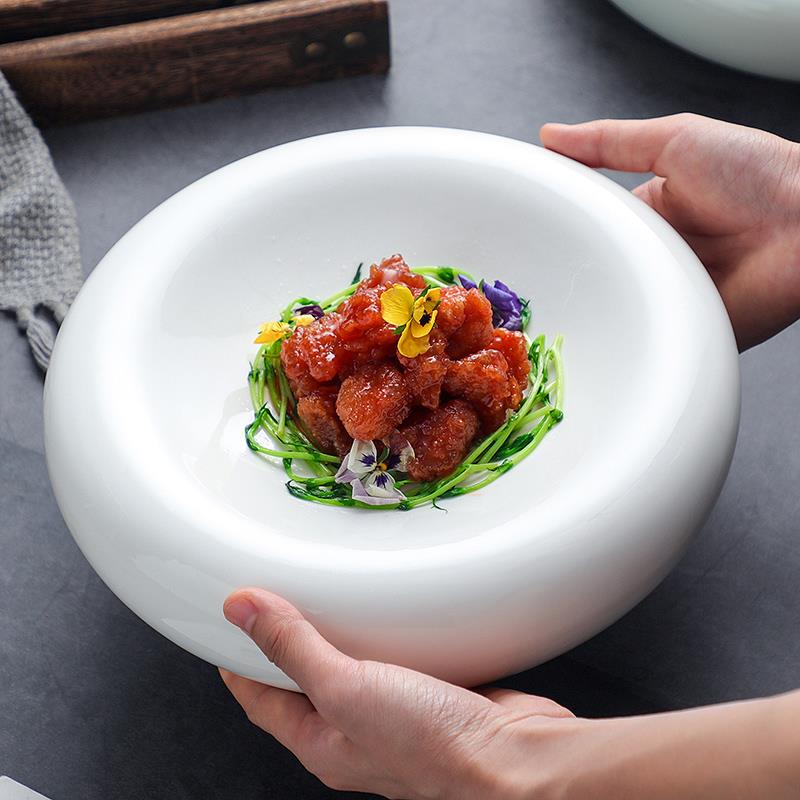 中式意境瓷餐凉具酒店用品盘子酒楼DII餐饮盘陶盘冷菜盘菜神话