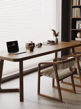 全实双木人长书桌家用客办脑公电桌现代简约儿童靠墙AXH长条书法