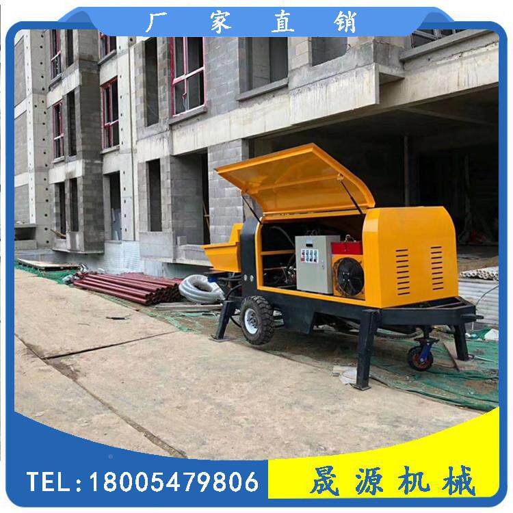 电动混凝土送泵无品牌/卧次式混土二构造输浇筑泵小型建凝筑混凝
