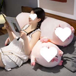 jhgj猪长条腿枕抱枕女生睡觉上夹侧睡枕头男生款 靠枕猪床床头靠垫