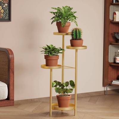 dk050605落地铁家用阳台置物架内客厅多层花式架多肉装饰花盆室架