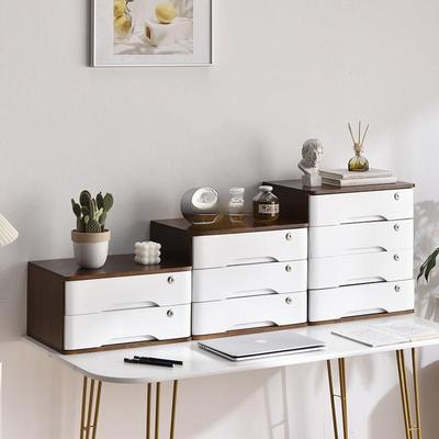 带锁桌实木收纳盒抽屉式收纳面柜多zm003-x层办公储柜物室小子木