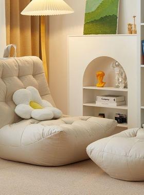 网红懒人沙发卧榻榻型米DYT豆袋毛虫躺椅小户室客厅阳台休闲风毛